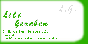 lili gereben business card